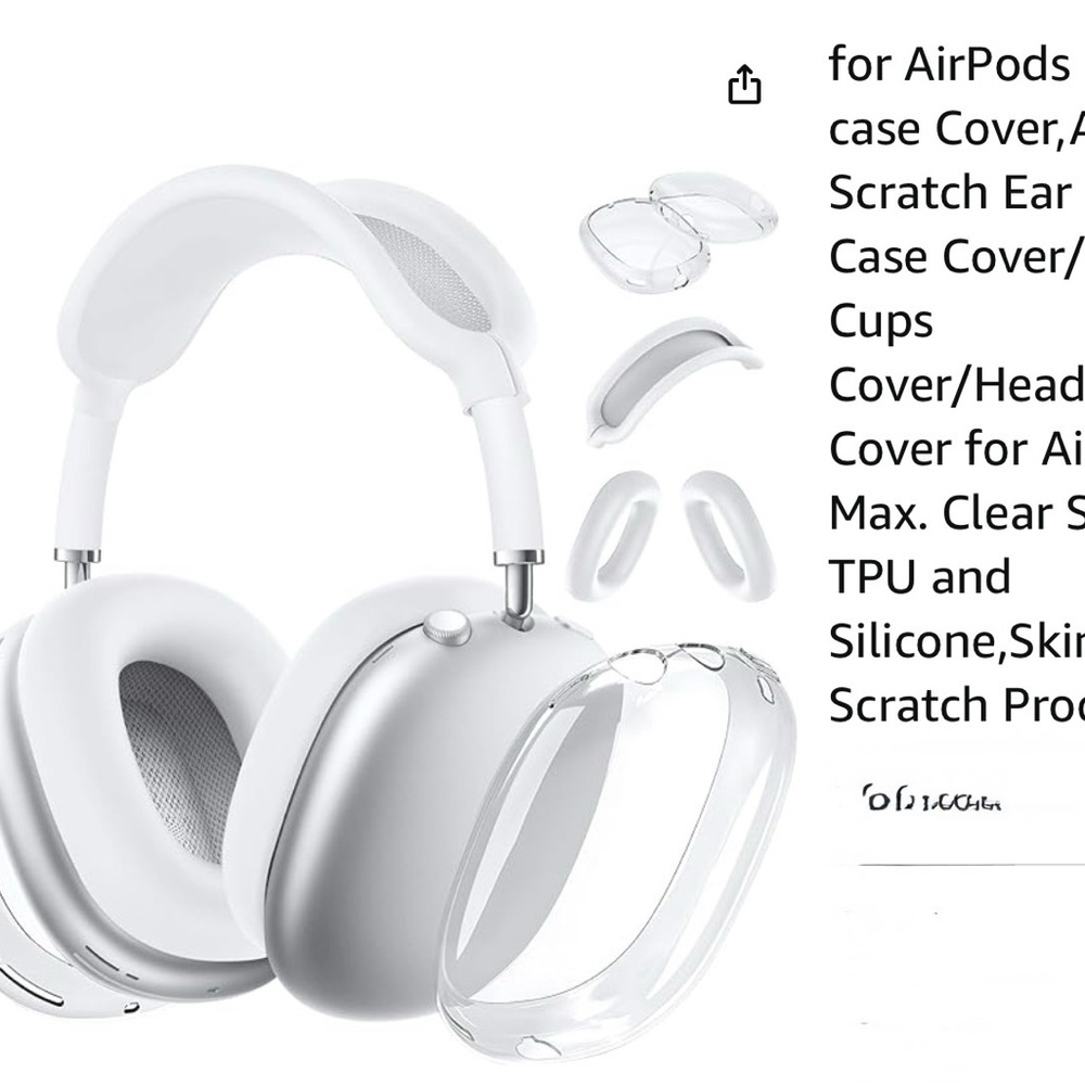 AirPods Max Case Cover – Clear TPU & Silicone Protective Cover